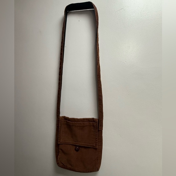 NWOT No Brand Brown + IXCHEL Multi-Colored Both Corduroy Crossbody Bags + Wallet - Picture 2 of 15